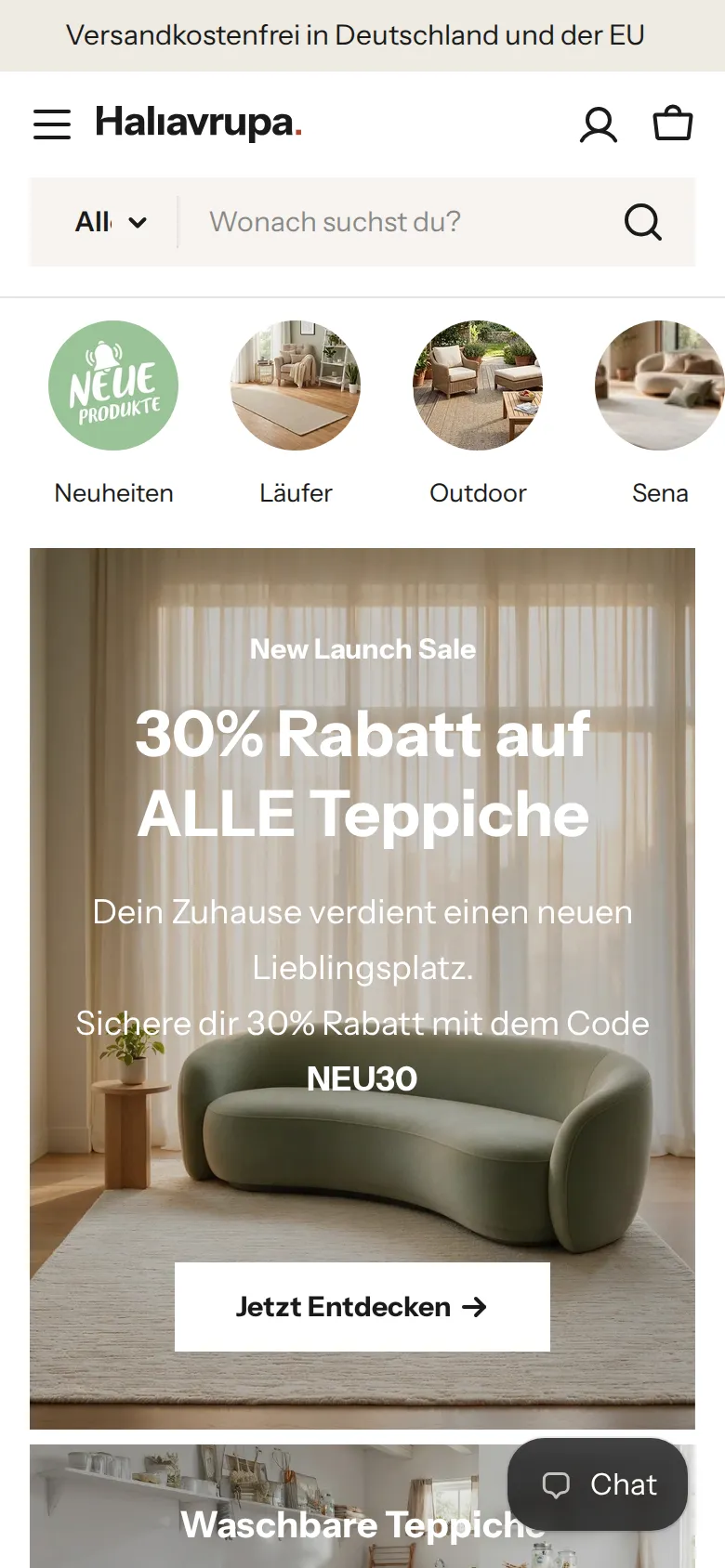 Dieselbe Startseite von haliavrupa.com auf dem Handy.